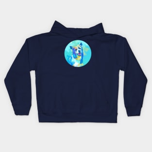 Border Collie Dog Portrait Kids Hoodie